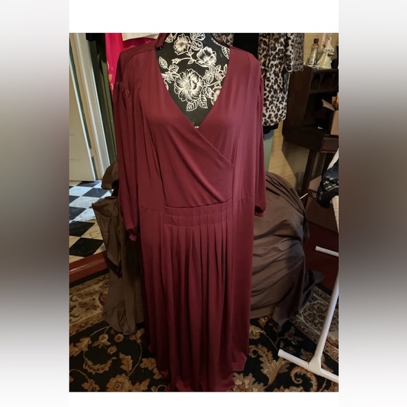 Chelsea Studio Size 30W Women’s Midi Dress Maroon Any Occasion Any Season A+++++ - Picture 1 of 6